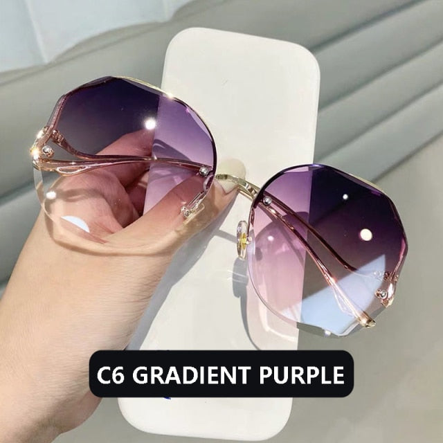 Fashion Tea Gradient Sunglasses