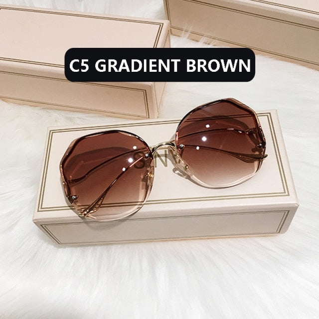 Fashion Tea Gradient Sunglasses