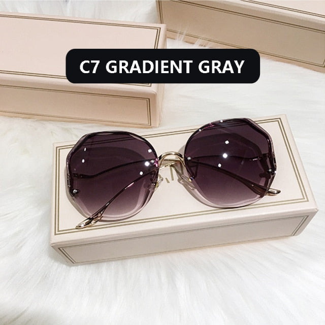 Fashion Tea Gradient Sunglasses