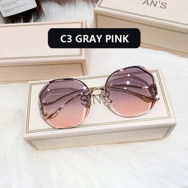 Fashion Tea Gradient Sunglasses