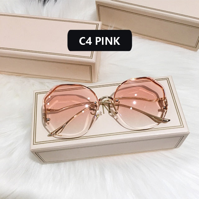 Fashion Tea Gradient Sunglasses