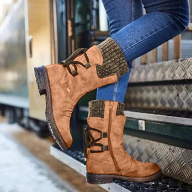 Winter Woman Warm Zip Snow Boots