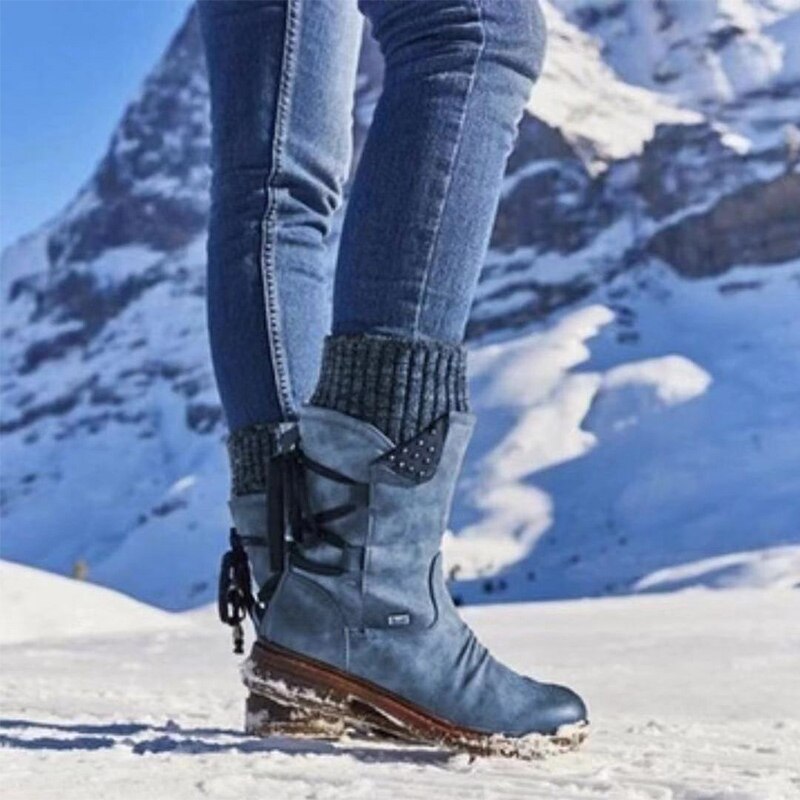 Winter Woman Warm Zip Snow Boots