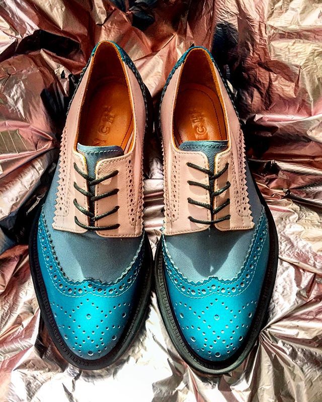 Women Brogue Leather Low-heel Oxford Casual Shoes