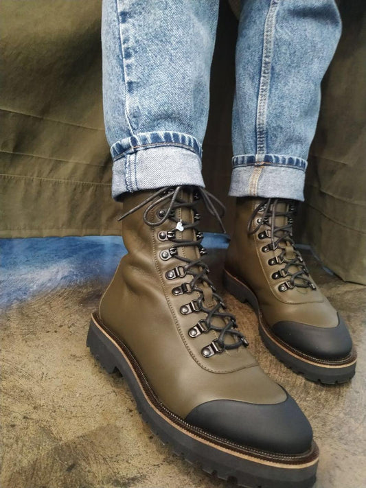 Women's Lace-up Genuine Leather Boots